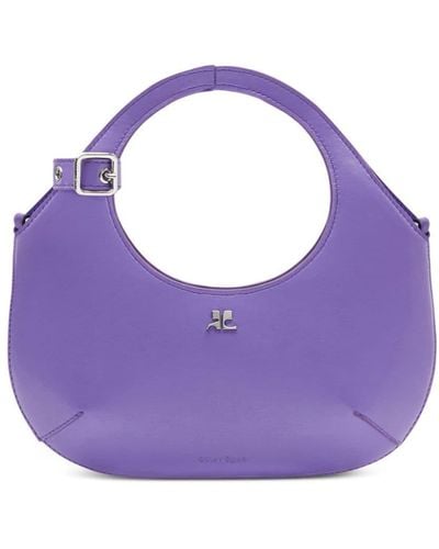 Courreges Holy Mini Leather Bag - Purple