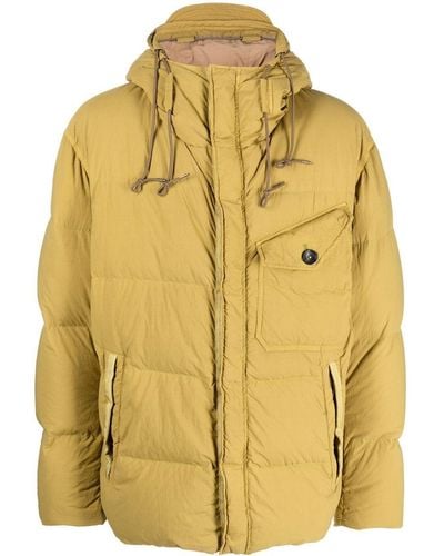 C.P. Company Hooded Down Puffer Jacket - Yellow
