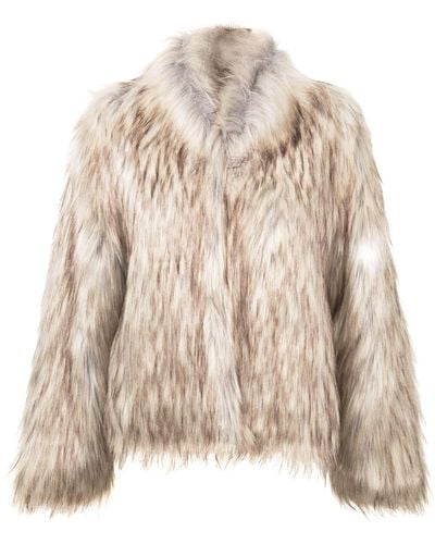 Unreal Fur テクスチャード ジャケット - ブラウン
