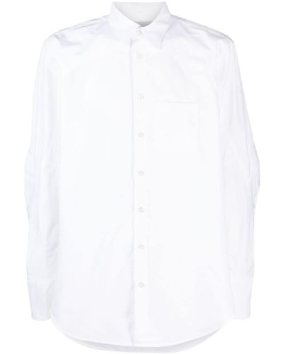 Coperni Chest-Pocket Cotton Shirt - White