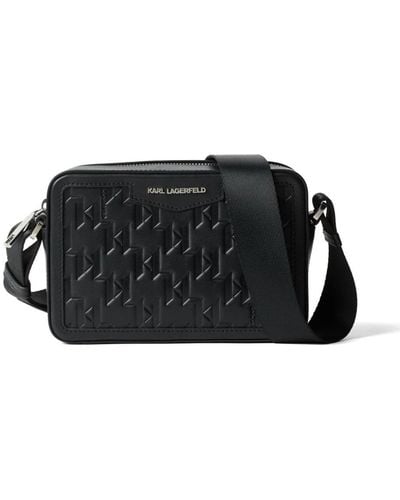 Karl Lagerfeld K/loom Leather Camera Bag - Black