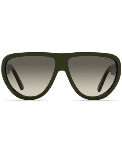 Moncler Anodize Sonnenbrille mit Oversized-Gestell - Grün