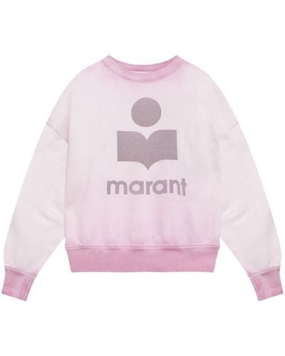 Isabel Marant Logo-print Cotton Sweatshirt - Pink