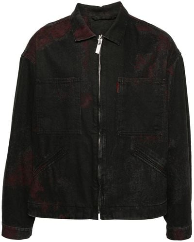 44 Label Group Corrosive Denim Jacket - Black