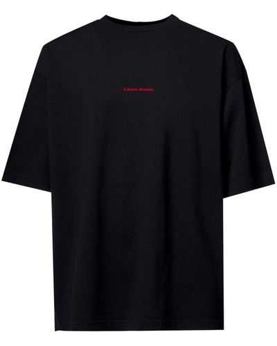 A BETTER MISTAKE Broken Glass-print Cotton T-shirt - Black