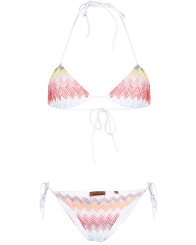 Missoni Bikini à motif zig-zag - Rose