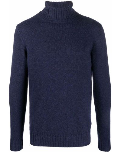 Dell'Oglio Roll-neck Cashmere Sweater - Blue