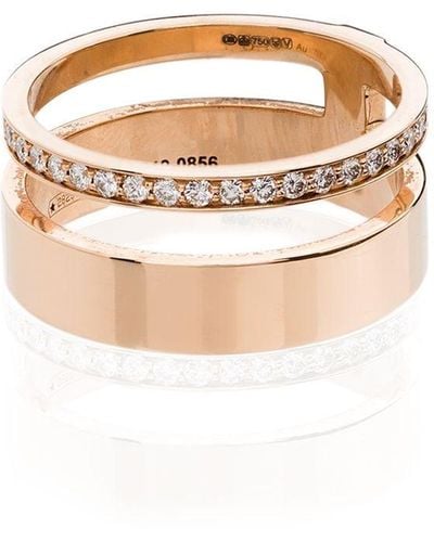 Repossi Anello Berbere Module in oro rosa 18kt con diamanti - Bianco