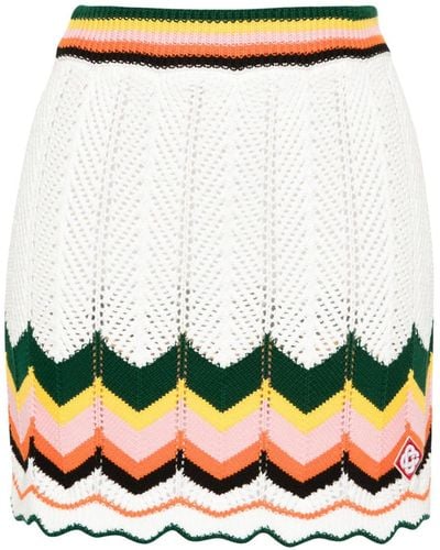 Casablancabrand Chevron-knit Mini Skirt - Black