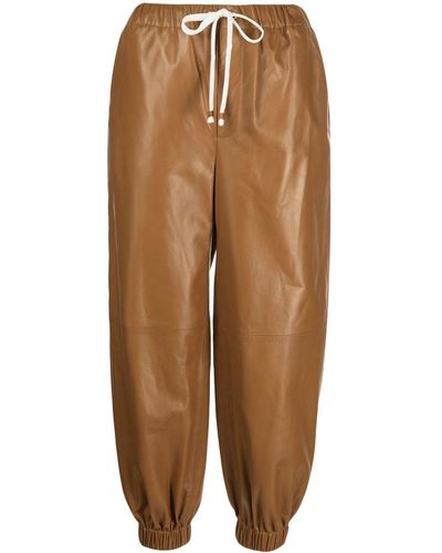 Gucci Pantalones de chándal con cordones - Marrón