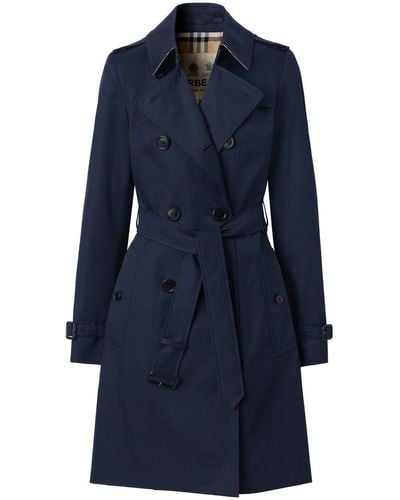 Burberry The Mid-length Chelsea Heritage Trench Coat - Blue