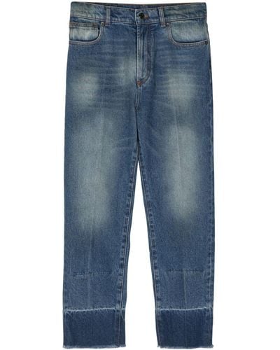 N°21 Halbhohe Cropped-Jeans - Blau