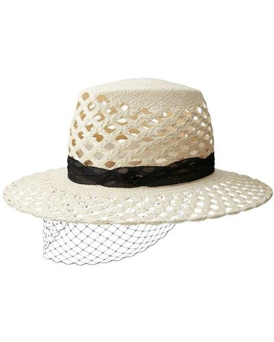 Maison Michel Kyra Veil Sun Hat - White