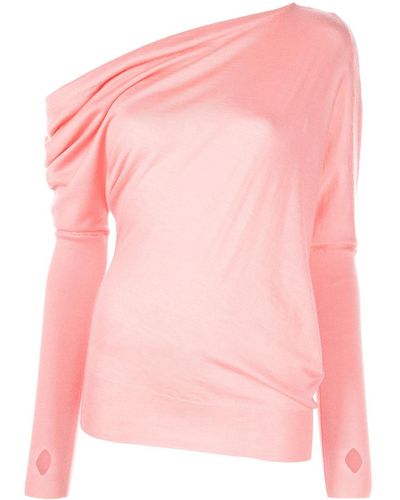 Tom Ford One-shoulder Asymmetric Sweater - Pink