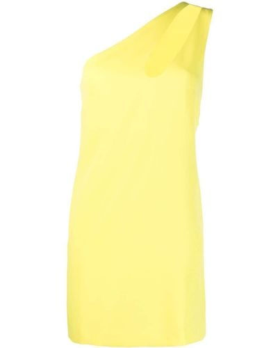 P.A.R.O.S.H. Cut-out Single-shoulder Dress - Yellow