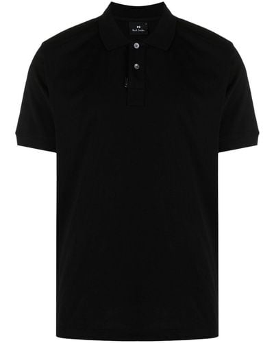 PS by Paul Smith Cotton Polo Shirt - Black