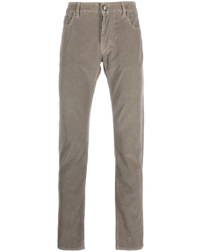 Jacob Cohen Corduroy Tapered Trousers - Grey
