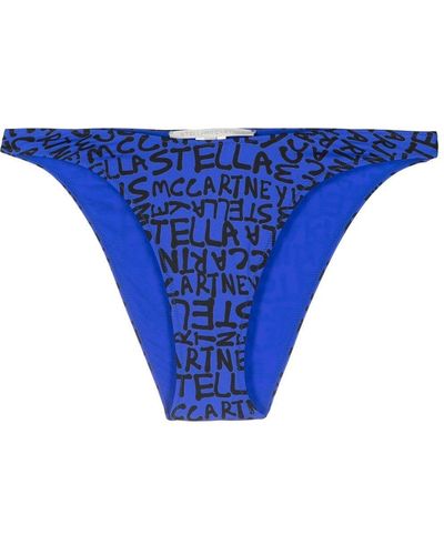 Stella McCartney Bikinihöschen mit Logo - Blau
