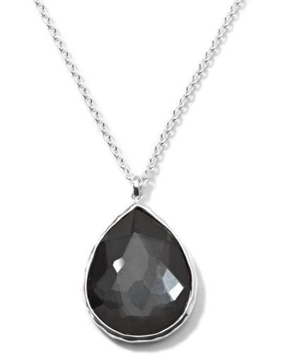 Ippolita Sterling Silver Rock Candy® Large Teardrop Hematite Necklace - White