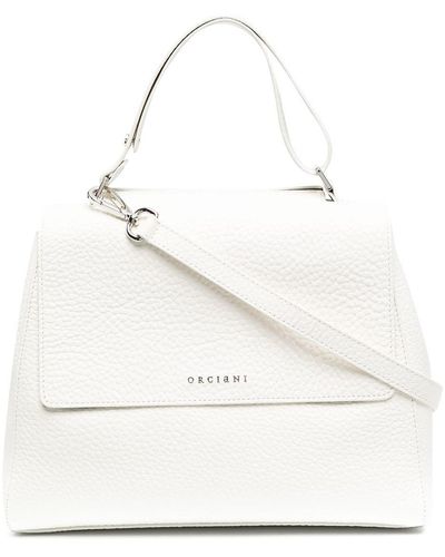 Orciani Logo Top-handle Tote - White
