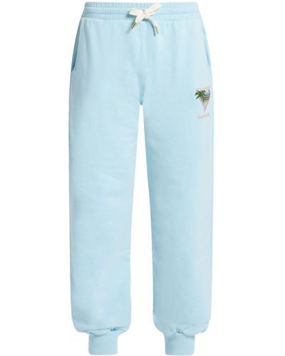 Casablancabrand Tennis Club-embroidery Track Pants - Blue