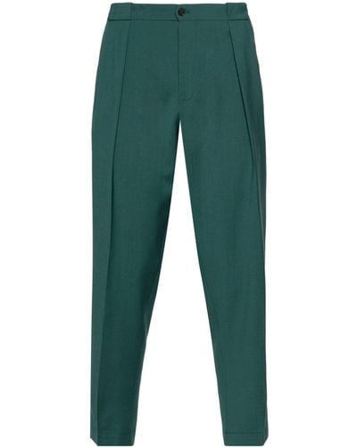 Briglia 1949 Pleat-detail Wool Trousers - Green