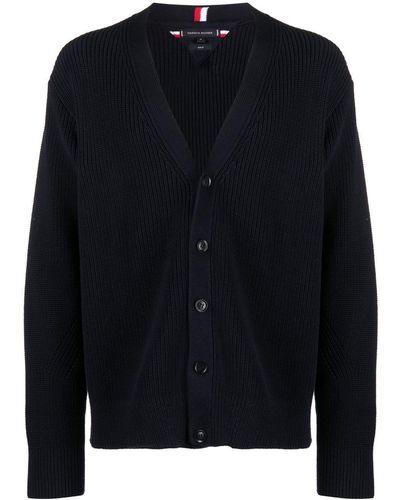 Tommy Hilfiger Cardigan nervuré en maille épaisse - Bleu