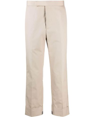 Thom Browne Pantaloni crop sartoriali - Neutro