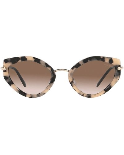 Miu Miu Sonnenbrille mit Cat-Eye-Gestell - Braun