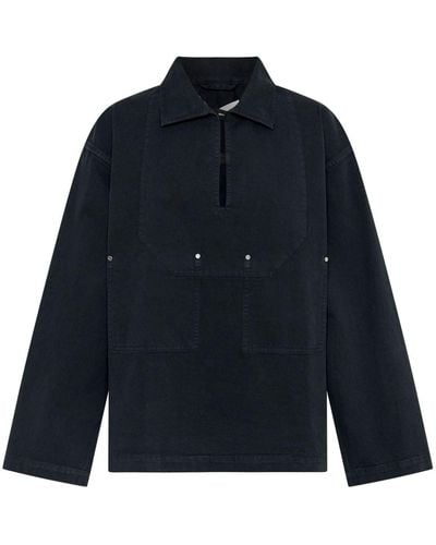 Dion Lee Riveted Pullover Shirt Jacket - Blue