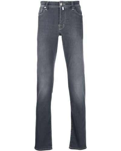 Sartoria Tramarossa Contrast-stitching Straight-leg Jeans - Blue