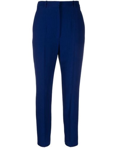Alexander McQueen Tailored Cropped Trousers - Blue