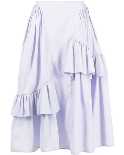 Cecilie Bahnsen Damara Ruffled Skirt - White