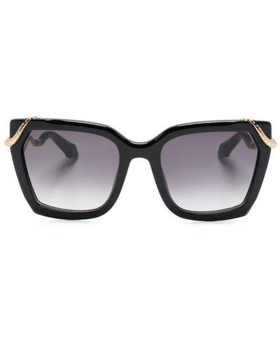 Roberto Cavalli Lunettes de soleil à monture carrée - Noir