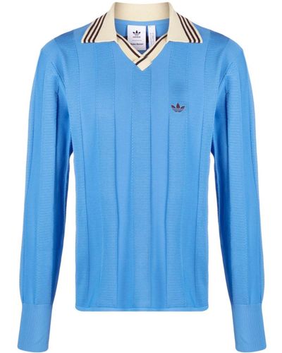 adidas X Wales Bonner Ribbed Jumper - Men's - Recycled Polyester - Blue