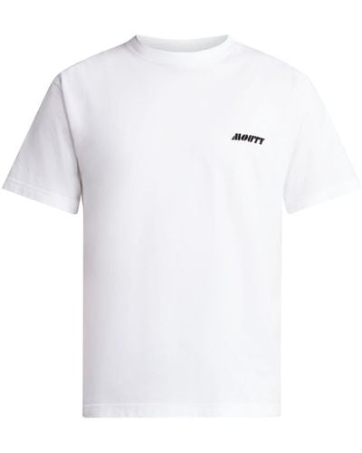 MOUTY T-Shirt mit Logo-Print - Weiß