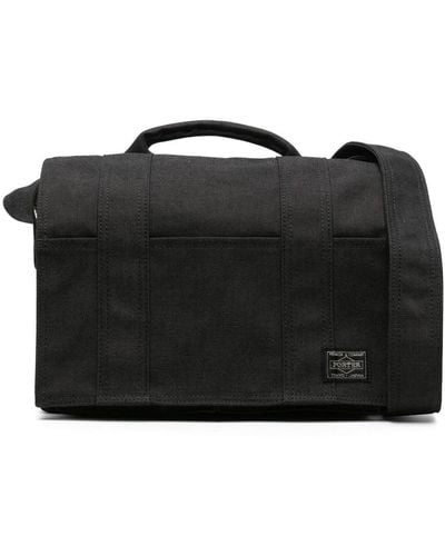Porter-Yoshida and Co Smoky Logo-patch Messenger Bag - Black