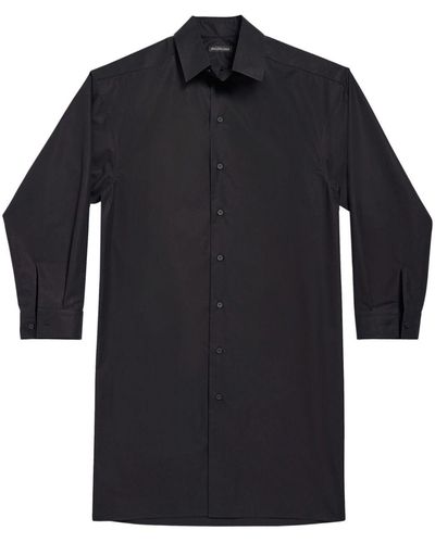 Balenciaga Robe-chemise à coupe oversize - Noir