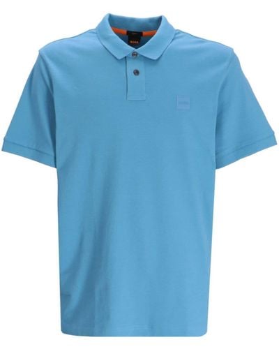 BOSS Appliqué-logo Polo Shirt - Blue