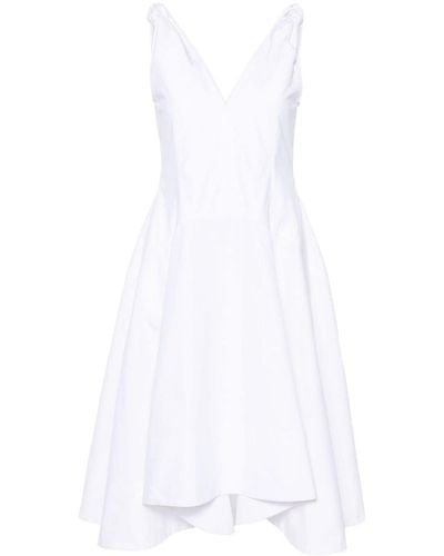 Bottega Veneta Knot-detail cotton dress - Weiß