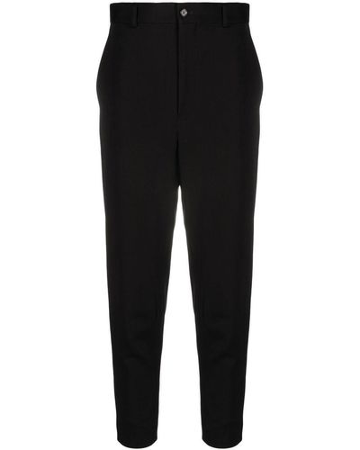 Noir Kei Ninomiya Pantalon de tailleur crop à détails zippés - Noir