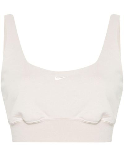 Nike Chill Terry cropped top - Blanc