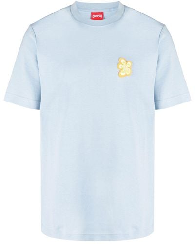 Camper Floral-print Short-sleeve T-shirt - Blue
