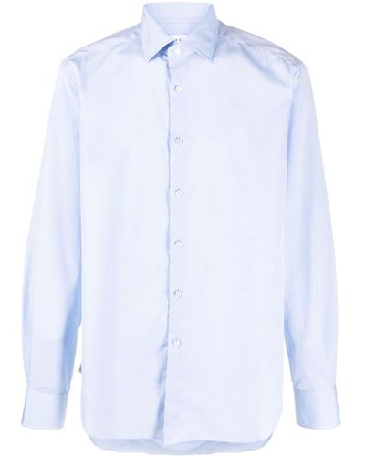 Xacus Long-sleeve Cotton Shirt - Blue