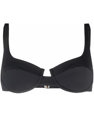 Melissa Odabash Montreal Ribbed Bikini Top - Black