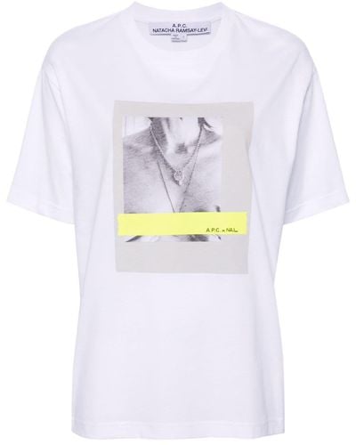 A.P.C. XNRL T-Shirt aus Bio-Baumwolle - Weiß
