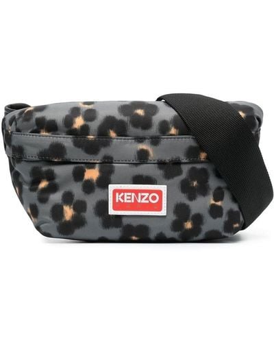 KENZO Hana Leopard Belt Bag - Black