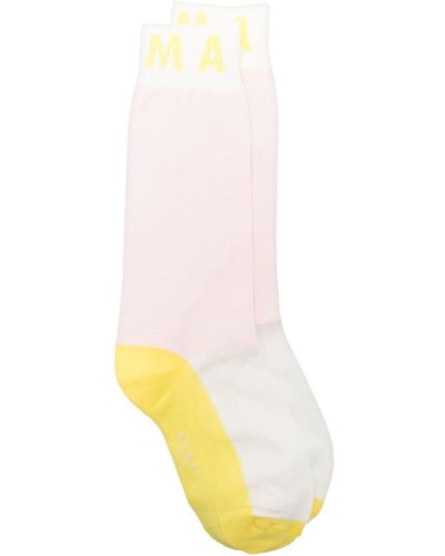 Marni Logo-print Detail Socks - White