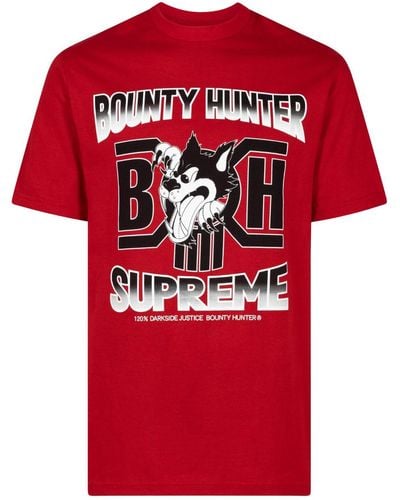 Supreme X Bounty Hunter Wolf T-shirt - Red