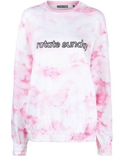 ROTATE BIRGER CHRISTENSEN Felpa Sunday con fantasia tie dye - Rosa